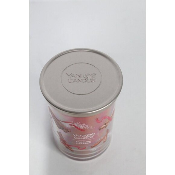 Yankee Candle SPARKLING CINNAMON Signature Large Jar 20 Oz Red New Wax 2-wick - Picture 4 of 6